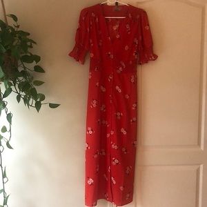 ASOS -Red Floral Daisy Dress